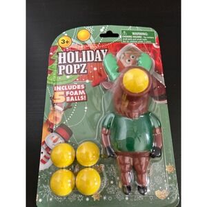 Foam Ball Popper Christmas Reindeer Holiday Popz 5 Yellow Balls World Market
